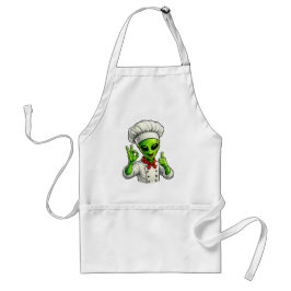 Lustiger Alien-Koch-Design Cuter Weltraum-Koch Mit Schürze