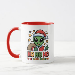 Lustiger Alien Weihnachtsmann Tasse