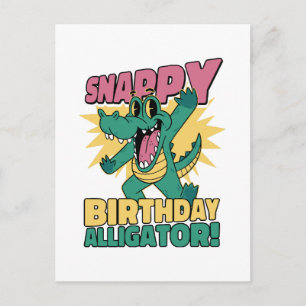 Lustiger Alligator-Liebhaber und Geburtstags-Kroko Postkarte