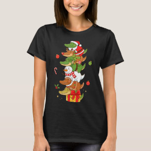 Lustiger Alligator Weihnachtsmann Elf Schneemann W T-Shirt