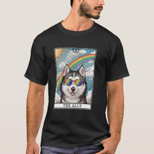 Lustiger Ally-Hund Sibirian Husky Sonnenbrille LGB T-Shirt