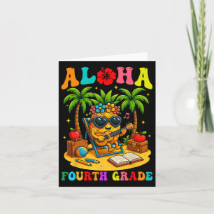 Lustiger Aloha-Schüler der 4. Klasse erster Schult Karte