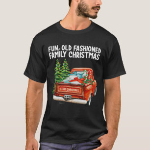 Lustiger alter Familien-Weihnachts-LKW-Baum T-Shirt
