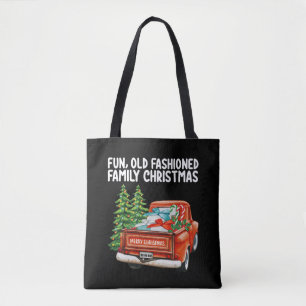 Lustiger alter Familienweihnachts-LKW-Baum