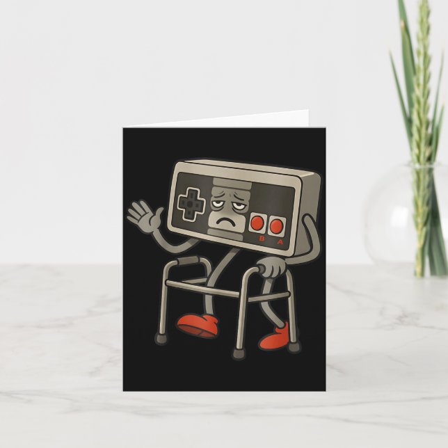 Lustiger Alter Gamer Gaming Retro 80er 90er Retro  Karte (Vorderseite)