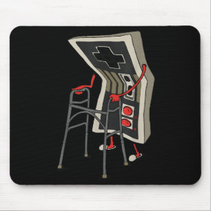 Lustiger alter Gamer Gaming Retro 80er 90er Videos Mousepad