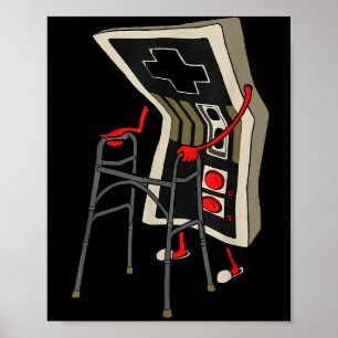 Lustiger alter Gamer Gaming Retro 80er 90er Videos Poster