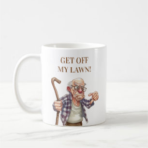 Lustiger alter gemeiner Mann Stock Kaffeetasse