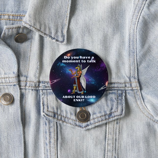 Lustiger alter UFO Annunaki Außerirdischer Button (Beispiel)