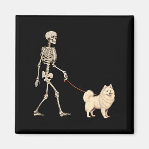 Lustiger Amerikanischer Eskimohund-Skelett-Hund be Magnet