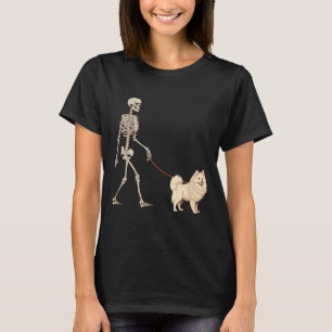 Lustiger Amerikanischer Eskimohund-Skelett-Hund be T-Shirt