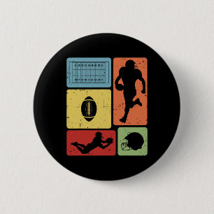 Lustiger amerikanischer Footballspieler Feldspiel Button