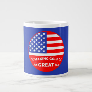 Lustiger amerikanischer Golfspieler Jumbo-Tasse