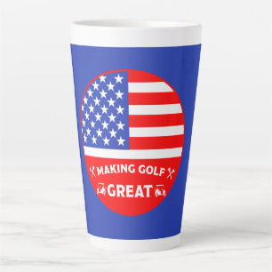 Lustiger amerikanischer Golfspieler Milchtasse