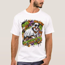 Lustiger Amerikanischer Schäferhund-Geist-Skateboa