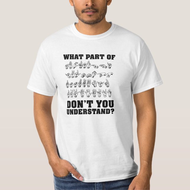 Lustiger amerikanisches Zeichen-SprachT - Shirt (Vorderseite)