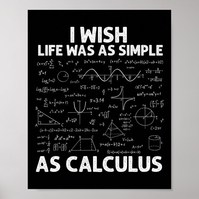 Lustiger Analysis Für Männer Frauen Mathe-Lehrer M Poster (Vorne)