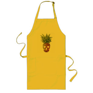 Lustiger Ananas-Frucht-Totenkopf  Lange Schürze