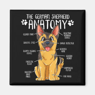 Lustiger Anatomie Deutscher Schäferhund Besitzer Magnet