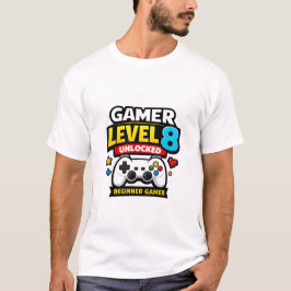 Lustiger Anfänger-Controller - Gamer Level 8 freig T-Shirt