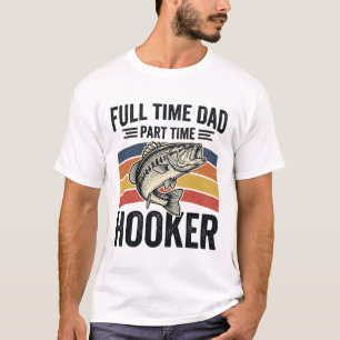 Lustiger Angel-Vater Vollzeit-Vater Teilzeit-Hooke T-Shirt