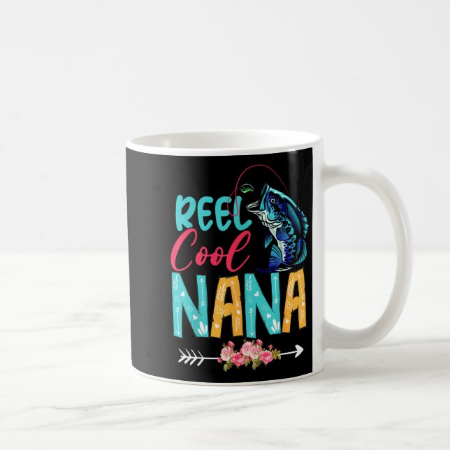 Lustiger Angelfan glücklicher Muttertag passend Kaffeetasse (Rechts)