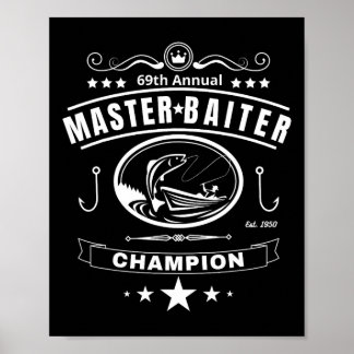 Lustiger Angelmeister Byiter Champion Herren Gesch Poster