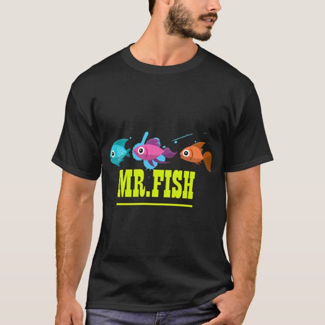 lustiger Angeln Herr Fisch T-Shirt (Vorderseite)