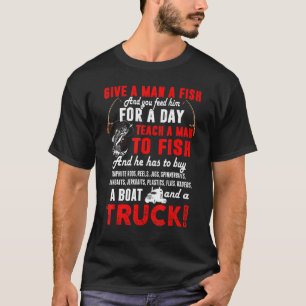 Lustiger Angelwagen Für Männer Gib einem Mann eine T-Shirt