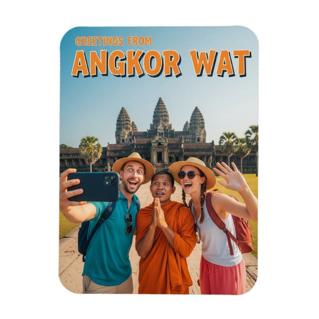 Lustiger Angkor Wat Kambodscha Magnet (Vertikal)
