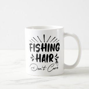 Lustiger Angler, Fische Haare, Egal Kaffeetasse