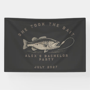 Lustiger Angler Maßgeschneiderte Angler Junggesell Banner