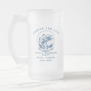 Lustiger Angler Maßgeschneiderte Angler Junggesell Mattglas Bierglas