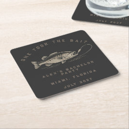 Lustiger Angler Maßgeschneiderte Angler Junggesell Rechteckiger Pappuntersetzer