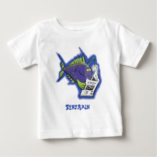Lustiger Anglerfisch Cartoon Baby T-shirt