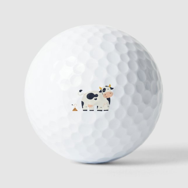 Lustiger animierter Golfball (Vorderseite)