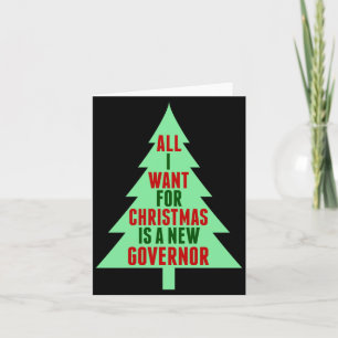 Lustiger Anti-Gouverneur politischer Weihnachtshum Karte