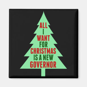 Lustiger Anti-Gouverneur politischer Weihnachtshum Magnet