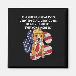 Lustiger Anti-Präsident Donald Trump Hund Lustige  Magnet