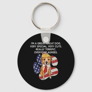 Lustiger Anti-Präsident Donald Trump Hund Lustige  Schlüsselanhänger