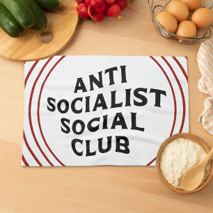 Lustiger Anti-Sozialistischer Sozialclub Sozialism Geschirrtuch