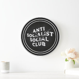 Lustiger Anti-Sozialistischer Sozialclub Sozialism Große Wanduhr