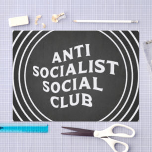 Lustiger Anti-Sozialistischer Sozialclub Sozialism Seidenpapier