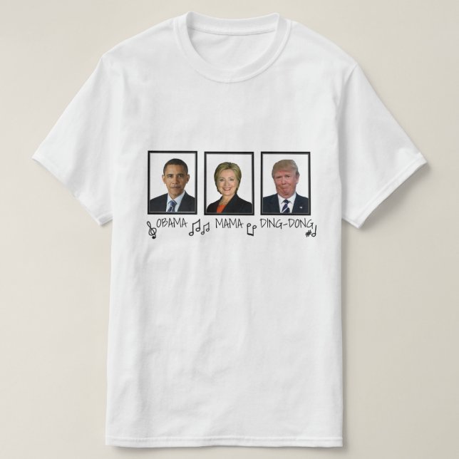 Lustiger Anti-Trumpf "Obama schwarzer Text T-Shirt (Design vorne)