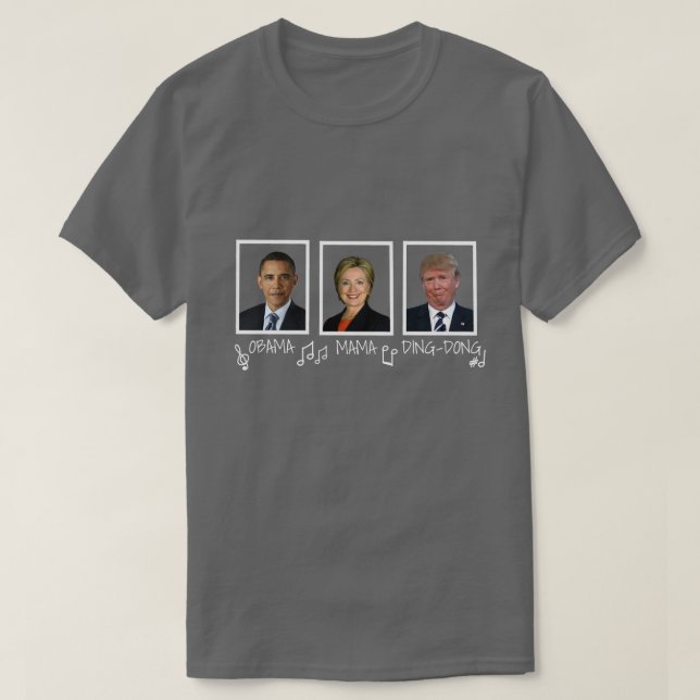 Lustiger Anti-Trumpf "Obama weißer Text T-Shirt (Design vorne)