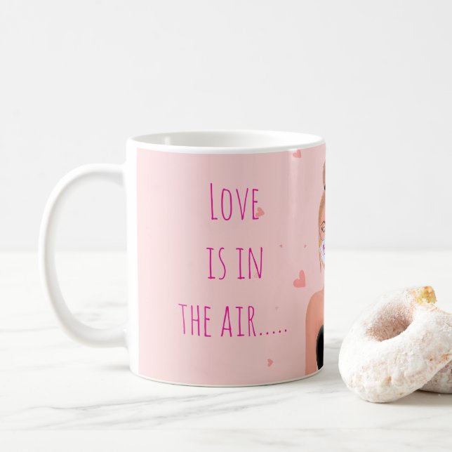 Lustiger Anti-Valentinstag  Kaffeetasse (Mit Donut)