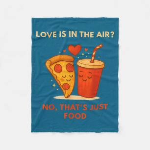 Lustiger Anti-Valentinstag-Pizza-Liebhaber - Liebe Fleecedecke