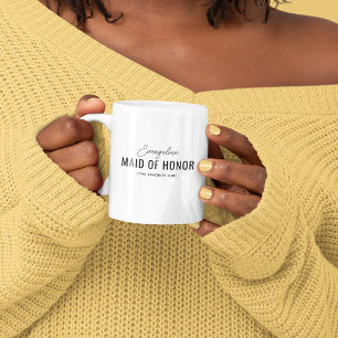 Lustiger Antrag für die Ehrenjungfer Name Kaffeetasse