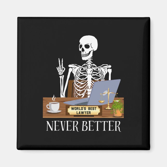 Lustiger Anwalt Halloween  Magnet (Vorne)