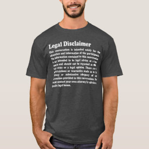 Lustiger Anwalt Rechtlicher Haftungsausschluss Ges T-Shirt